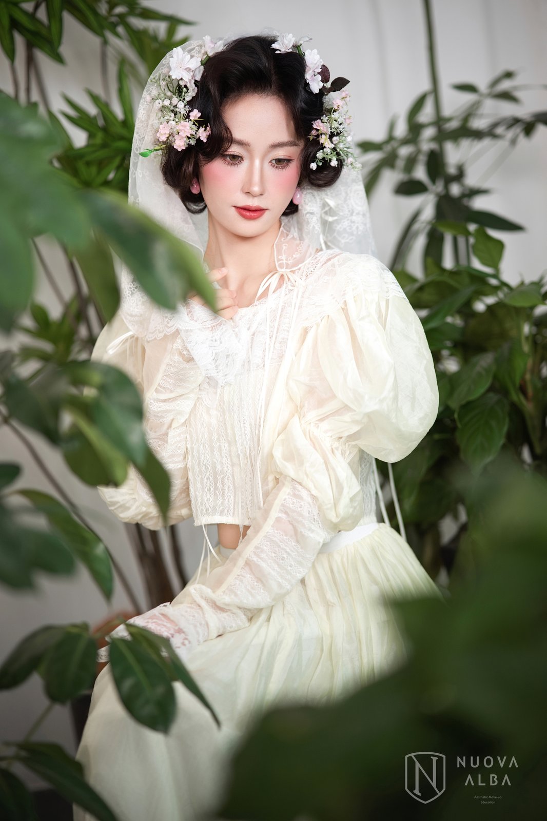 婚纱-法式田园鲜花婚纱造型-竖屏-S-509