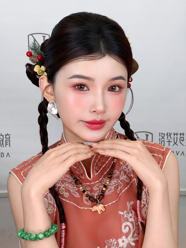 旗袍-民国少女旗袍新中式造型-竖屏-B-95