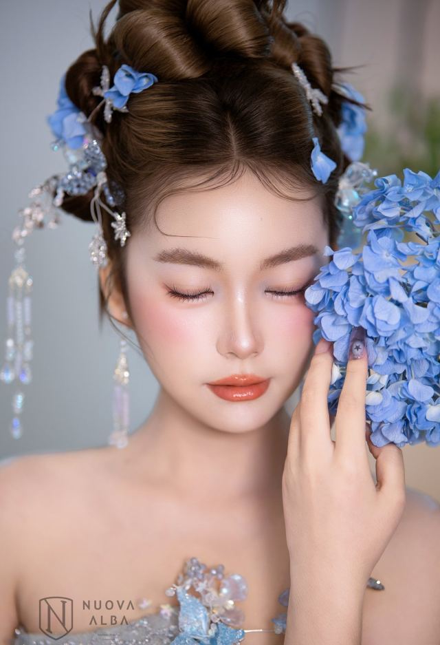 晚宴-蓝蝶清透古风少女造型-竖屏-B-403
