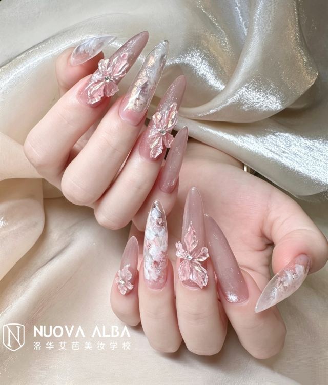 2026-美甲-学员作品-醋酸冰花美甲